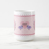 Mug Cupcake rose personnalisable Saint-Valentin (Centre)