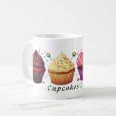 Mug Cupcakes amusants (Personnalisés) (Devant gauche)