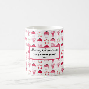 Mug Cupcakes aux fraises de Noël et bonbons roses