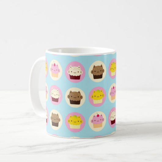 Mug Cupcakes chats mignons (Devant gauche)