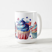 MUG CUPCAKES PATRIOTIQUES BLEU BLANC ROUGE (Devant droit)