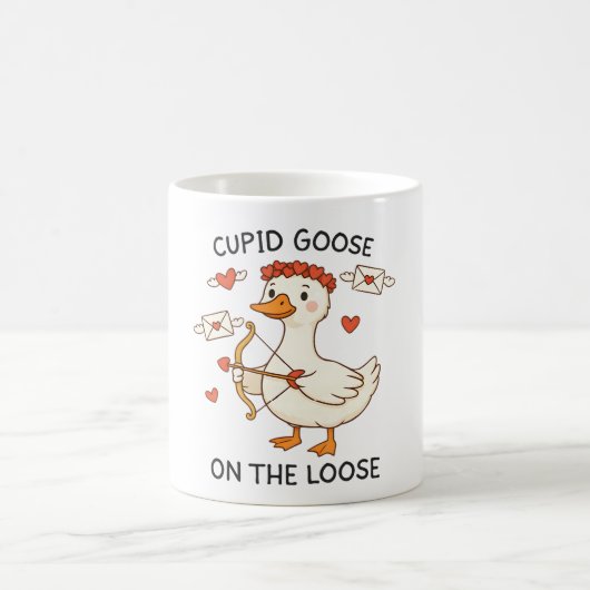 Mug Cupid Goose On The Loose – Cute Valentine Goose (Centre)