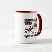 Mug Cupid Remote Work, Valentine's Day (Devant droit)