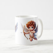 Mug Cupide en vol (Devant droit)