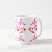Mug Cupides roses de San Francisco (Devant droit)