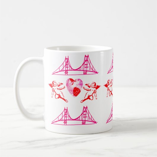 Mug Cupides roses de San Francisco (Gauche)