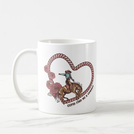 Mug Cupidon Me Trouve Un Cowboy (Gauche)