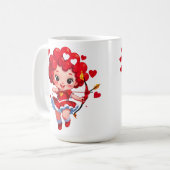 Mug Cupidon mignon avec arc et flèche (Devant gauche)