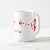 Mug Cupidon mignon avec arc et flèche (Devant droit)