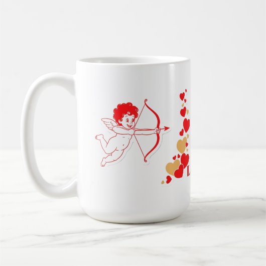 Mug Cupidon mignon avec arc et flèche (Gauche)