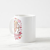 Mug Cupids Favorite Girl Valentine Pink Heart Aestheti (Devant gauche)