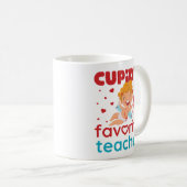 Mug Cupid's Favorite Teacher Cute Valentine's Day (Devant droit)
