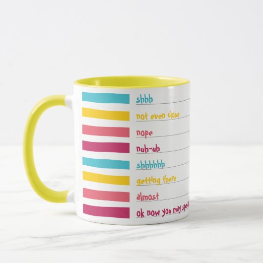 Mug Cuppa Fun Coloré Candy Shushes! (Gauche)