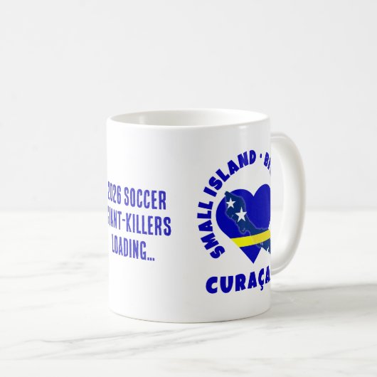 Mug CURAÇAO Big Heart Fun Custom 2026 Soccer (Devant droit)