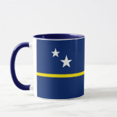 Mug Curaçao Drapeau avec texte personnalisable (Gauche)
