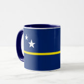Mug Curaçao Drapeau avec texte personnalisable (Devant gauche)