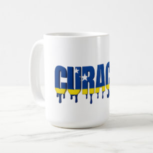 Mug Curaçao  Drip   Drapeau de la Caraïbe   Fan 