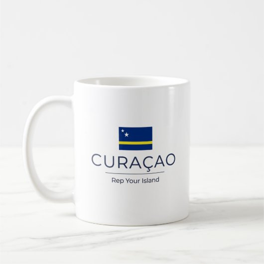 Mug Curaçao Minimaliste | Fierté Quotidienne (Gauche)