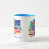 Mug Curacao retro caribbean island with turtle vintage (Centre)