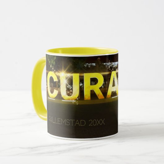 Mug Curaçao Signez la nuit sans votre texte (Devant gauche)