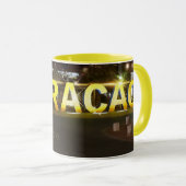 Mug Curaçao Signez la nuit sans votre texte (Devant droit)