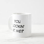 Mug Curieusement mignon, vous lookin à moi ? (Devant gauche)
