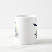 Mug Curieux aquarelle Magpie Oiseau Art (Centre)