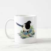 Mug Curieux aquarelle Magpie Oiseau Art (Gauche)