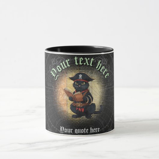 Mug Curieux chat pirate décrypter mystères anciens (Centre)