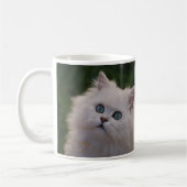 Mug Curieux chaton blanc mignon (Gauche)
