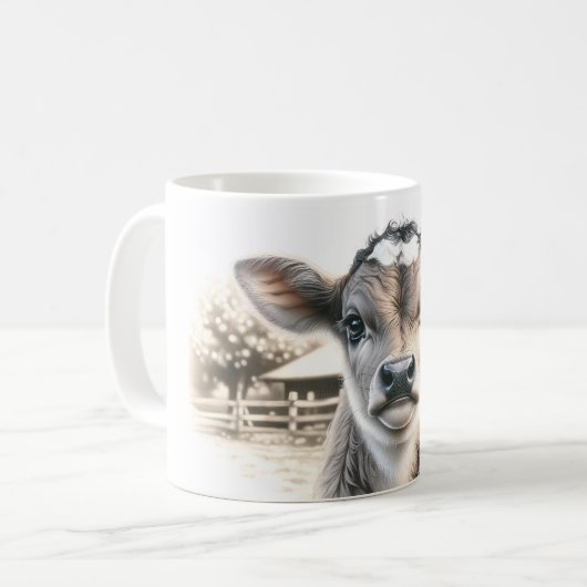 Mug Curieux veau (Devant gauche)
