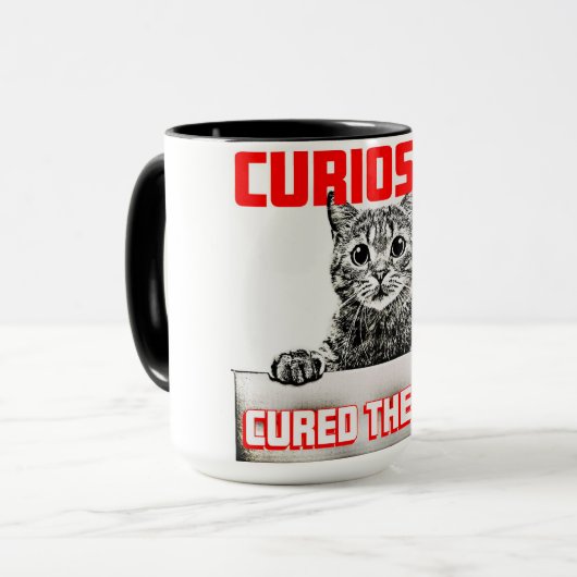 Mug Curiosité soignée Chat (Devant gauche)