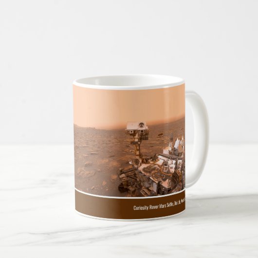 Mug Curiosity Rover Mars Dusty Selfie au Mont Sharp (Devant droit)