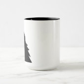 Mug Curious Black Cat Cute Minimal Cat Design (Centre)