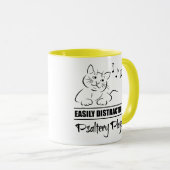 Mug Curious Cat facilement distrait par les joueurs de (Devant droit)