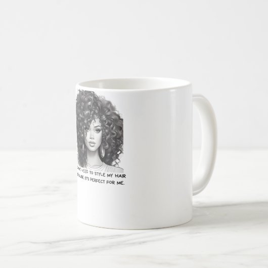 Mug Curly Brunette Beauté (Devant droit)