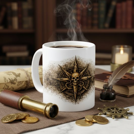 Mug Cursed Compass Sigil Pirate