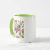 Mug Cursillo DeColores Coq d'Art Populaire Espagnol (Devant gauche)