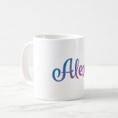 Mug Cursive élégant d'Alexa (Devant gauche)