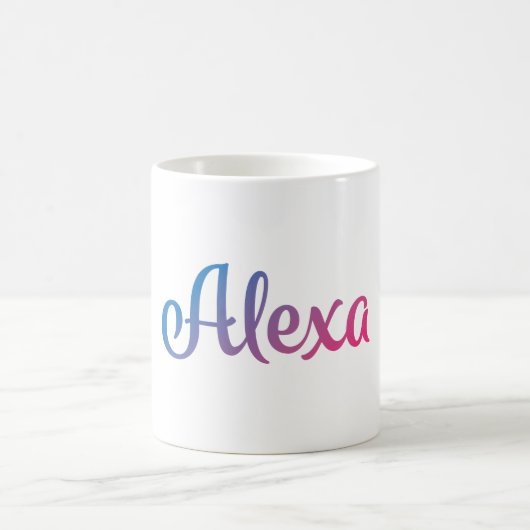 Mug Cursive élégant d'Alexa (Centre)