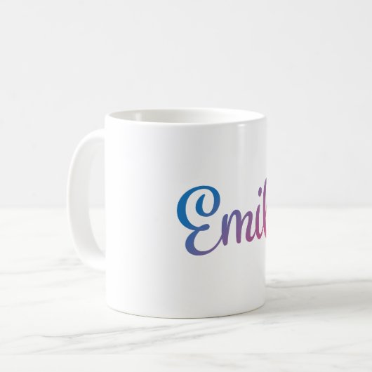 Mug Cursive élégant d'Emily (Devant gauche)