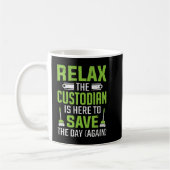 Mug Custodian Is Here To Save Day Janitor Premium  (Gauche)