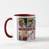 Mug Custom 10 Photo Collage We Love You Tante Maroon (Gauche)