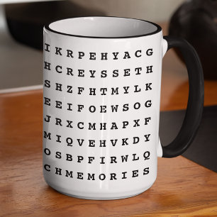 Mug Custom 12 Word Family Word Recherche de mots Cuisi