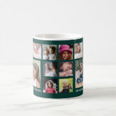 Mug Custom 18 Family Photo Collage Emerald Green (Centre)