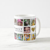 Mug Custom 20 Photo Collage Family Is Everything Quote (Devant droit)