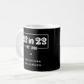 Mug Custom 23rd Birthday Gift 23 en 23 Est 2000 (Devant gauche)
