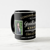 Mug Custom 2 Photo Félicitations aux diplômés (Devant gauche)