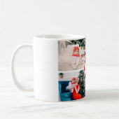 Mug Custom 4 Family Photo Collage Joyeux cadeau de Noë (Gauche)
