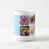 Mug Custom 6 Photo Modern Retro Blue Besties  (Centre)